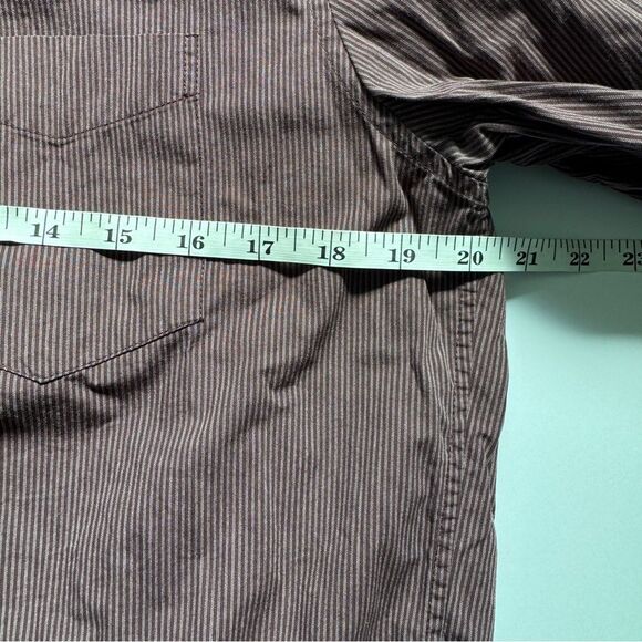 American Eagle Slim Fit Long Sleeve Button Down Burgundy Size Medium - Picture 3 of 6